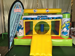Castillo hinchable peque�o modelo pitufos para renting